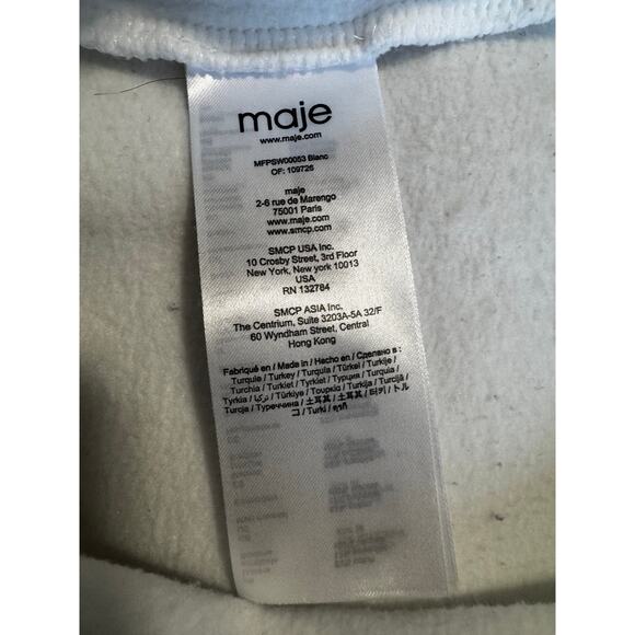 MAJE Embroidered GYPS Sweatshirt/Jumper White Size 1 (Small) - Picture 7 of 7
